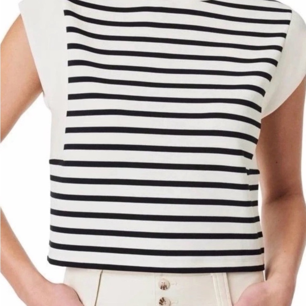 SPANX Air Essentials Cream and Black top